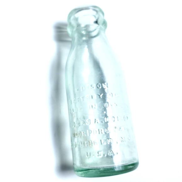 Antique | Thomas Edison Battery Oil Bottle